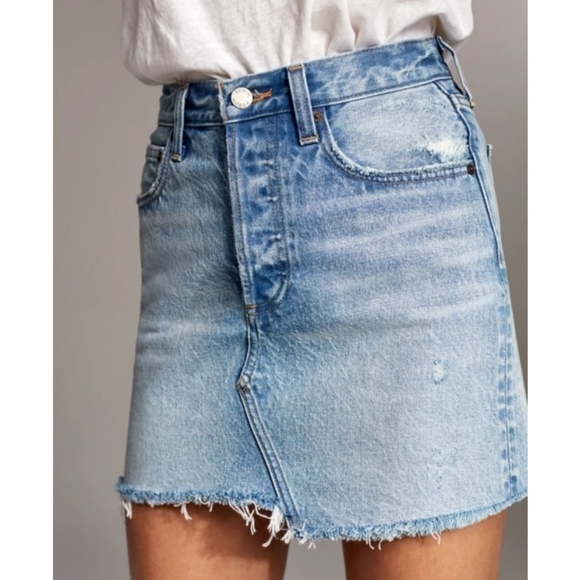 Denim Forum The Edie Mini Denim Skirt 